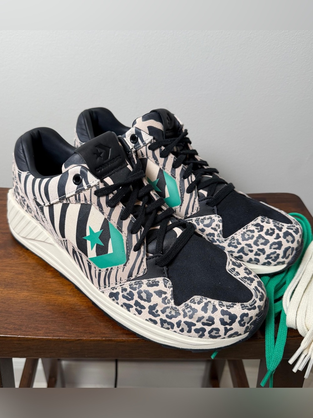 Converse Wave Trainer A14288C Leopard Zebra Apex Green Menโs 10 New No Box